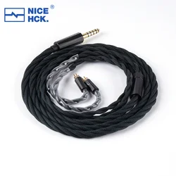 NICEHCK MeetEva Silver Plated Silver Copper Alloy+Silver Plated OFC MMCX/0.78mm 2Pin HiFi IEM Cable for Himalaya Quintet Hype 10