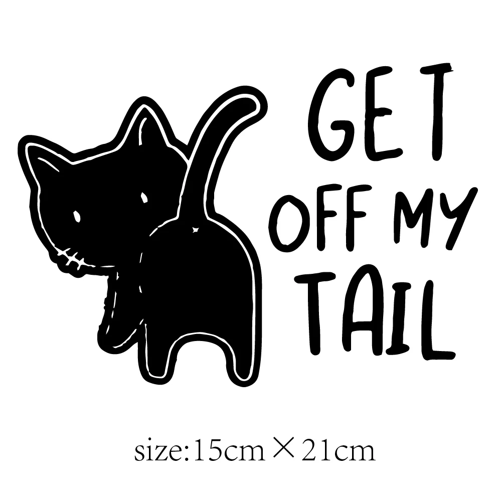 اخرج من ملصقات الفينيل لسيارة My Tail Cat على مصدات النوافذ لبيجو