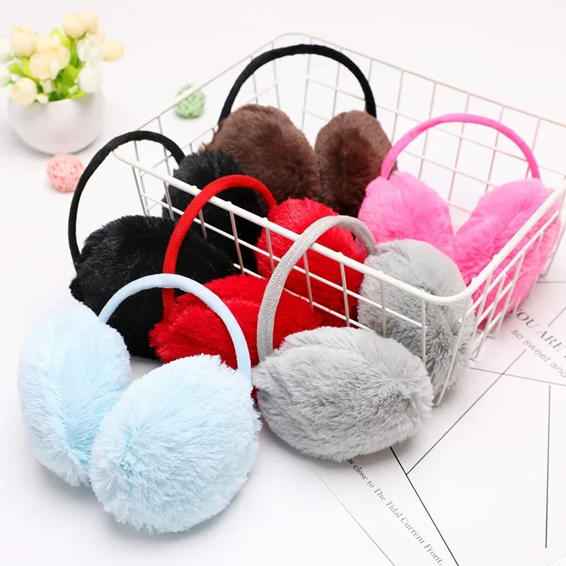 New Winter  Natural 100%  Fur Earmuffs Women Fashion Men Warm  Real Fur Earmuffs Children Ear Cover Fur Earlap Girl