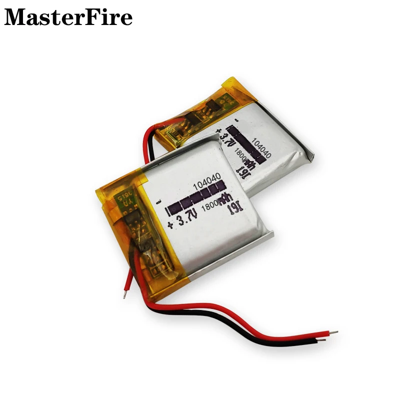 

4x 104040 1800mah 3.7V Lithium Polymer Battery For Smart Watch LED Light Camera E-book Tablet Rechargeable Li-polymer Batteries