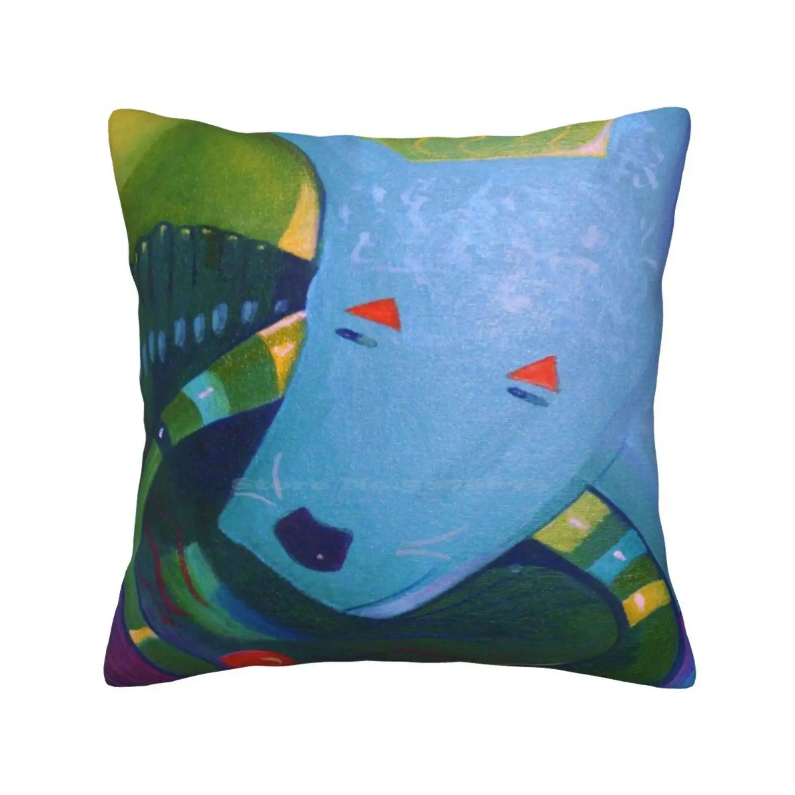 Blue Dog With Orange Ball Fashion Sofa Throw Pillow Cover Pillowcase Dog Ball Puppy Animal