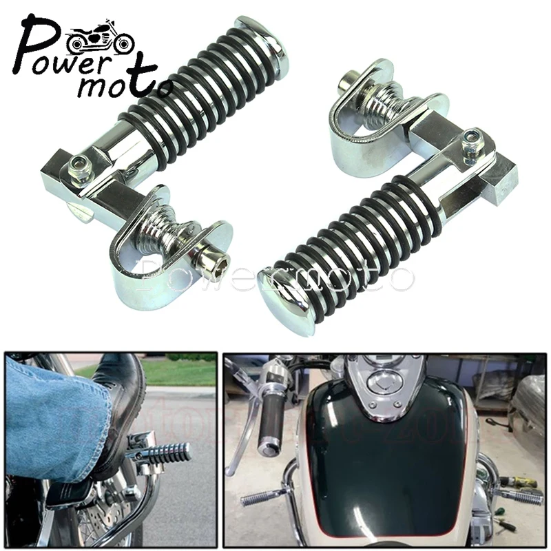 Universal 22mm/25mm/28mm/32mm/38mm Bar Footrest Foot Tube Motorcycle Highway Pegs Crash Bar Clamp Mount Engine Guard Footpegs