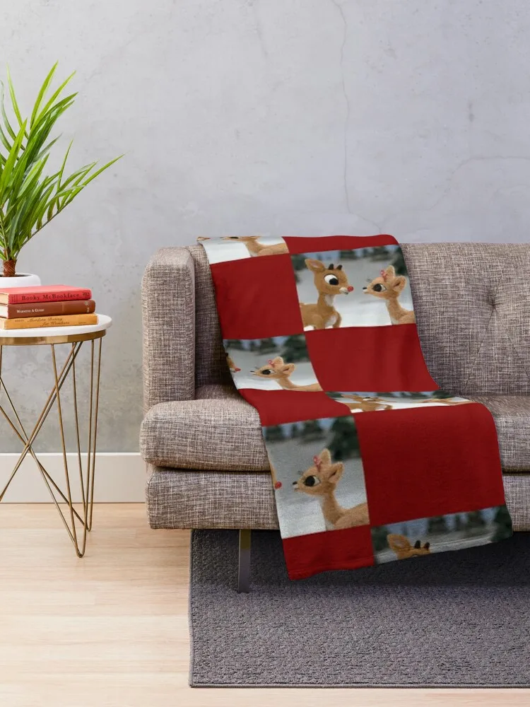 Rudolph and Clarice Throw Blanket warm for winter blankets and throws Blankets