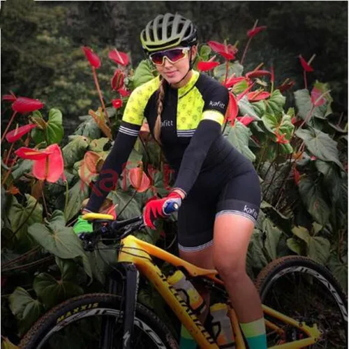 KAFITTA Little Monkey otoño de manga larga de las mujeres de una sola pieza traje de ciclismo bicicleta deportes de ciclismo GEL ropa de trabajo al aire libre ch