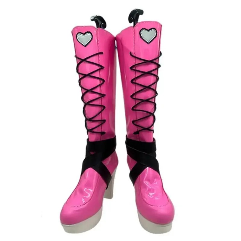 

Обувь для косплея аниме Draculaura, розовые длинные сапоги для женщин, Хэллоуин, карнавал, вечеринка