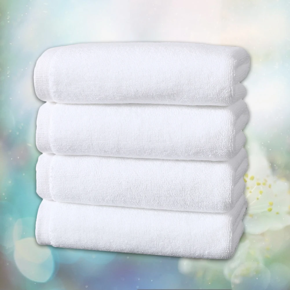 

4Pcs Pure Thickened Bath Towels Soft Reusable Face Cloths Absorbent EcoFriendly Hotel Bathroom Thickened Bath Towels Kitchen