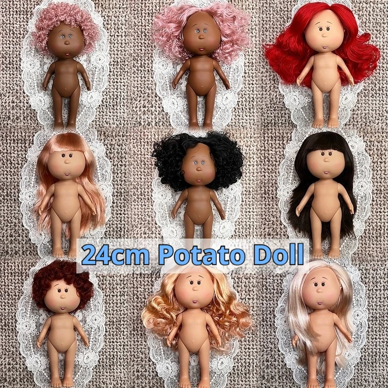 

24cm Potato Doll Mia Dolls Movable Joint Bjd Vinyl Doll Bean Eye Doll Children Companion Toys Girl DIY Toy Gift For Children