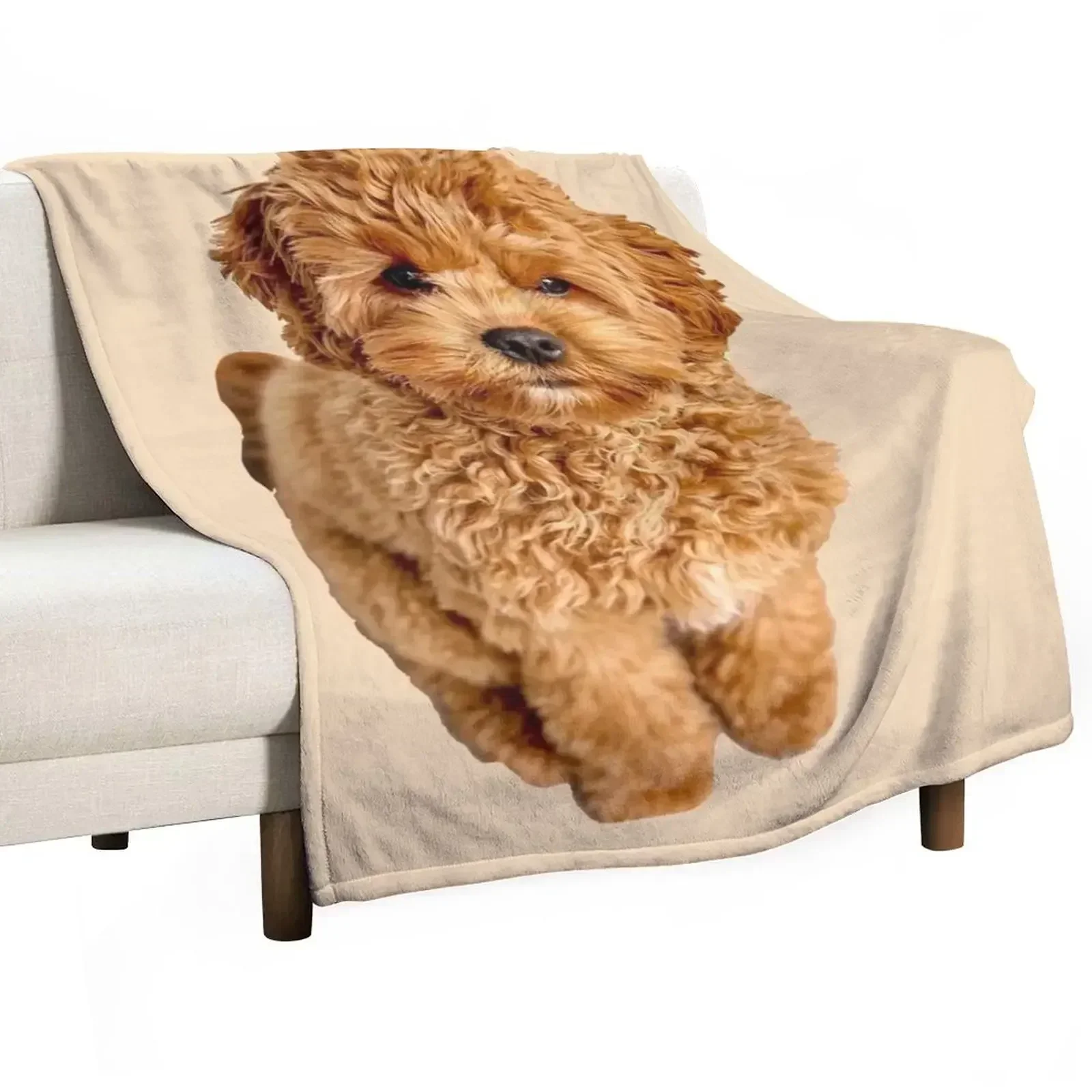 

Cavapoo Throw Blanket Faux Fur Soft Warm Blanket for Bed