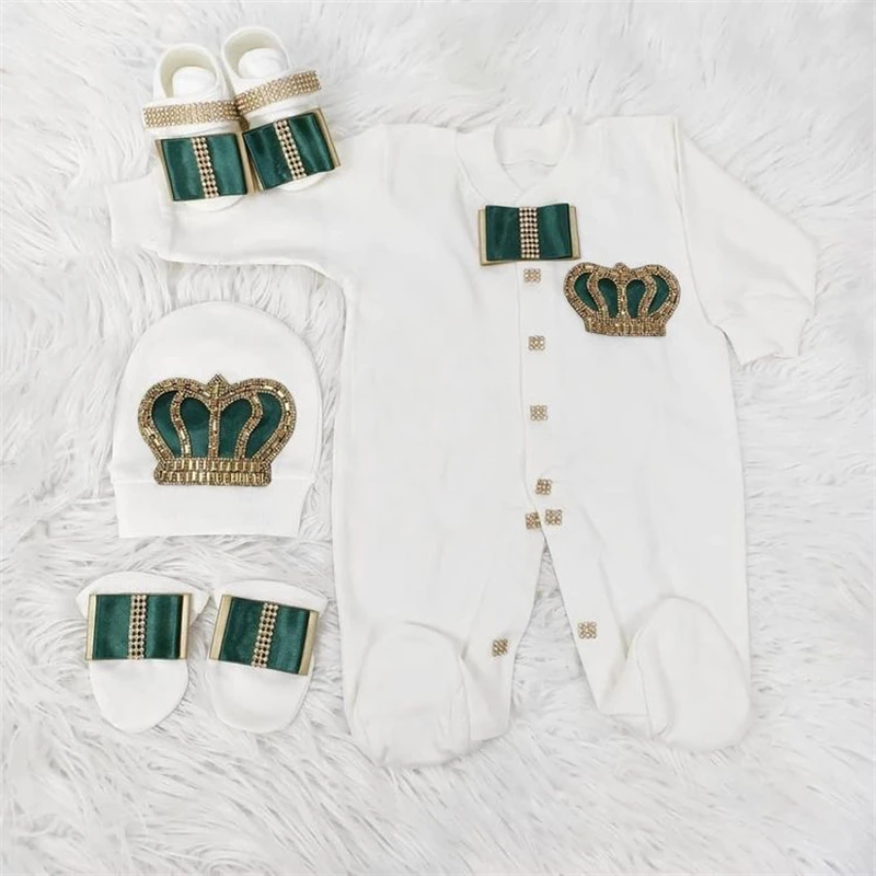 Newborn Baby Boy Outfits Set Kids Clothing Real Cotton Infant Care Products Body Suit Shirt Pants Hat 5 Pieces Origin Turkey