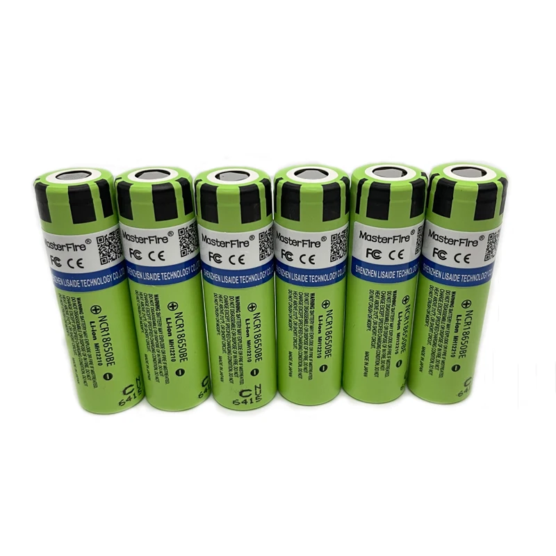 MasterFire 6 unids/lote genuino 18650 NCR18650BE 3200mah 3,7 V batería recargable de litio baterías de cigarrillos electrónicos para Panasonic