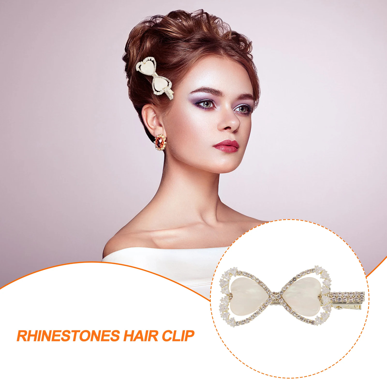 

Zinc Alloy Rhinestone Hair Clips Anti Rust Elegant Women Girls Barrette Party Wedding Festival Hairstyle Accessories