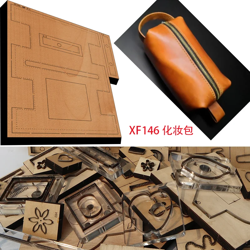 

Steel Rule Die Cut For DIY Leather Craft Handbag Cosmetic Bag Underarm Vintage Top Handle Bag Female 200x100mm