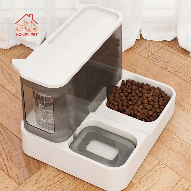 

Honey Pet Cat Automatic Feeder Water Dispenser With Large Capacity Integrated Bowl Flowing Water Non Wetting Mout Non Electric