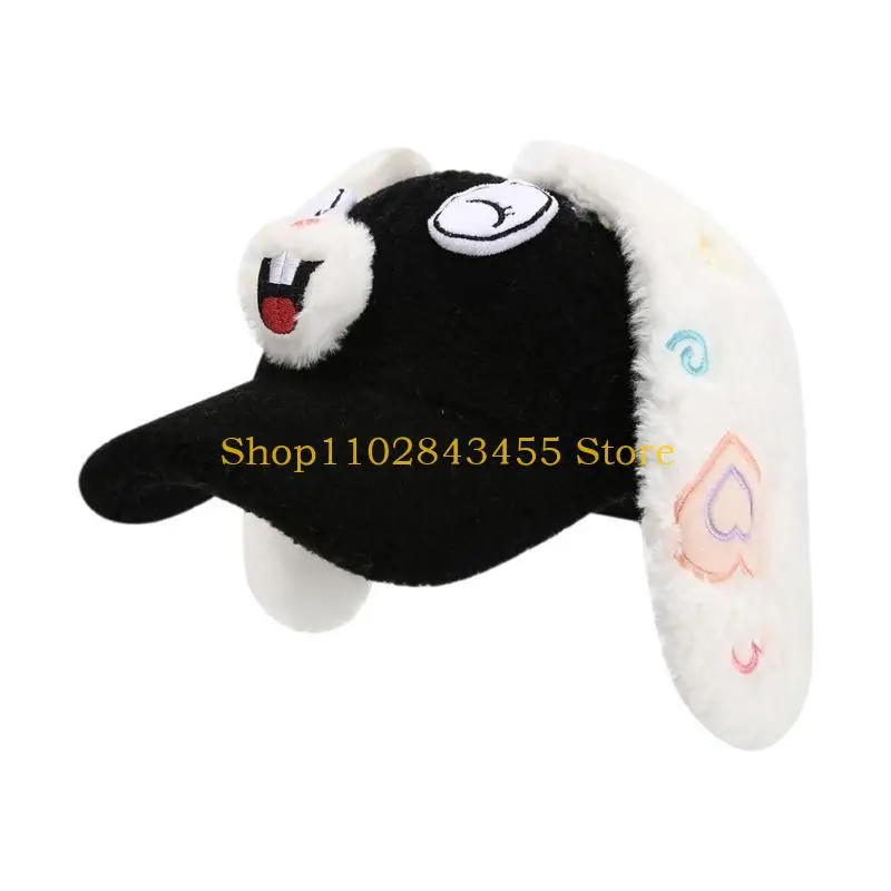 49MC Thick Baseball Hat for Halloween Cosplay Sports Hat with Ear Hat 2000s Cosplay Hat Rabbits Baseball Caps 2000s