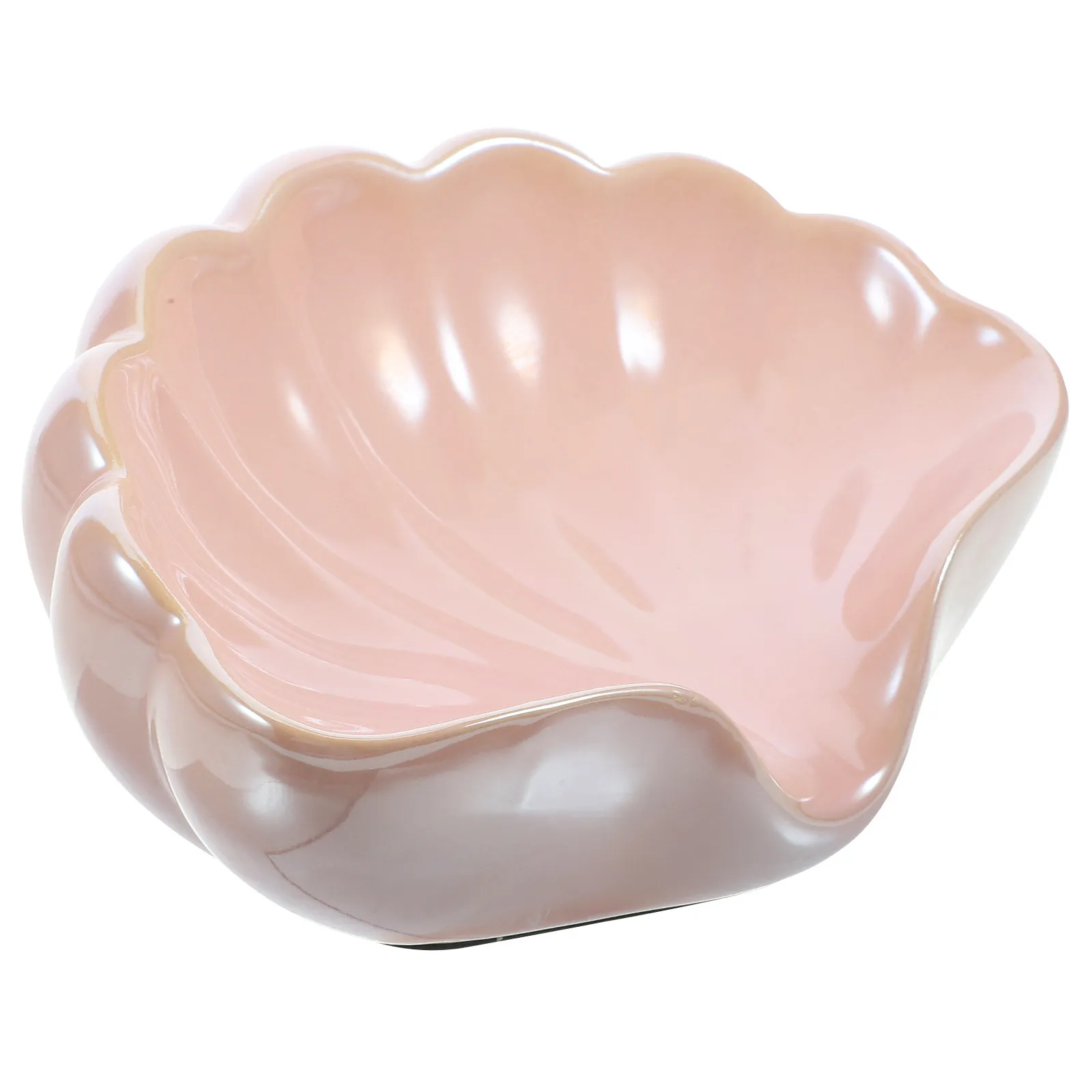 

Self Draining Ceramic Soap Dish in Shell Style Bar Soap Holder for Bathroom Shower Sink Decorative Dish Ceramic Sponge Holder