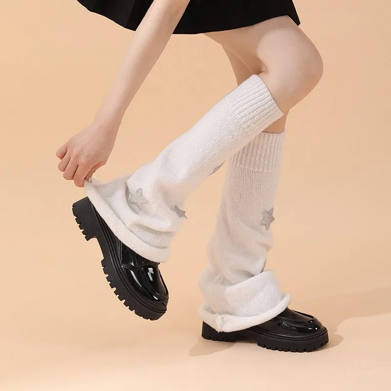 Calentadores de piernas de estilo japonés para mujer, medias bonitas a la moda, calcetines cálidos a la moda, cubierta de botas, accesorios de fiesta Lolita, 1 par