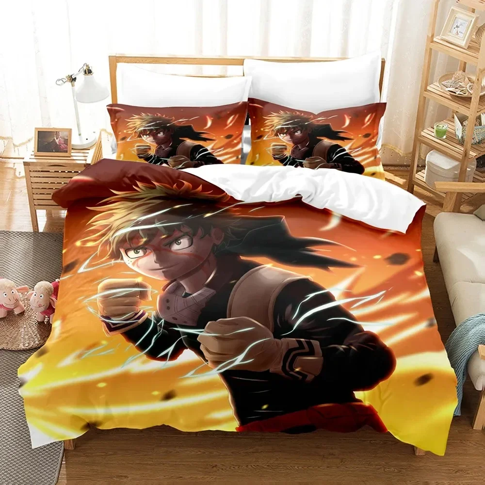 My Hero Academia Bedding Set Single Twin Full Queen King Size Todoroki Bed Set Aldult Kid Bedroom Duvet cover Sets 3D Print 046