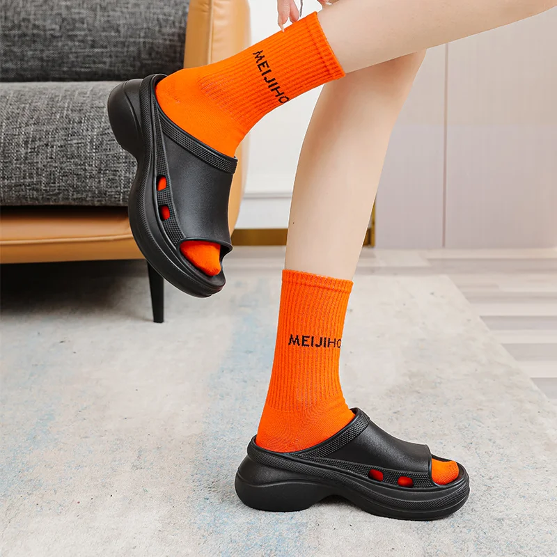 STRONGSHEN Summer Women Platform Slippers Fashion Open Toe Garden Shoes Ladies Thick Sole Wedges Beach Sandalias Flip Flop