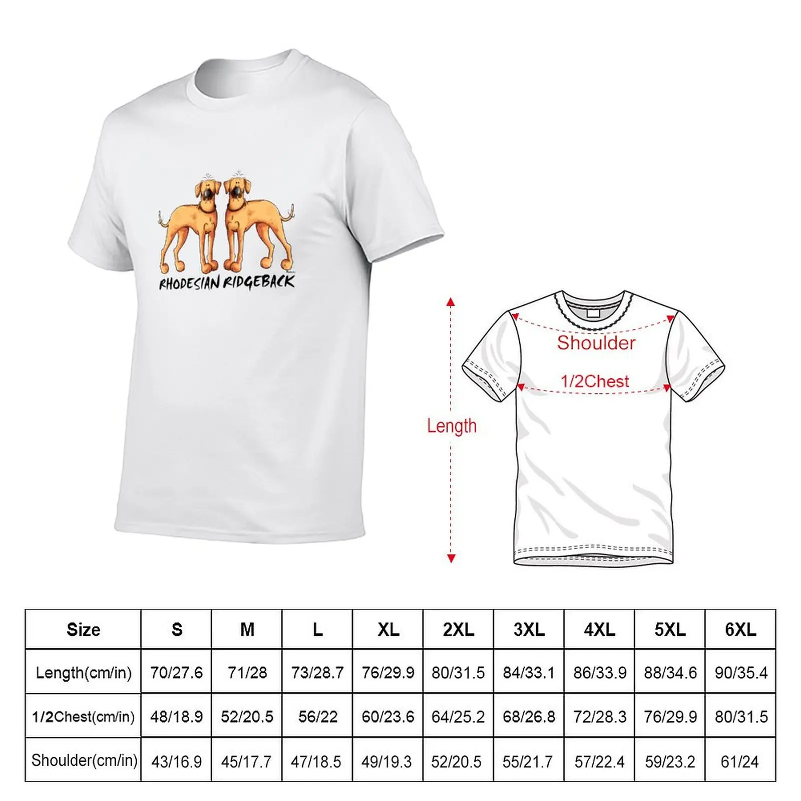 Two Cute Rhodesian Ridgeback Dogs T-Shirt funny t shirts man t shirts for man pack white T-Shirt