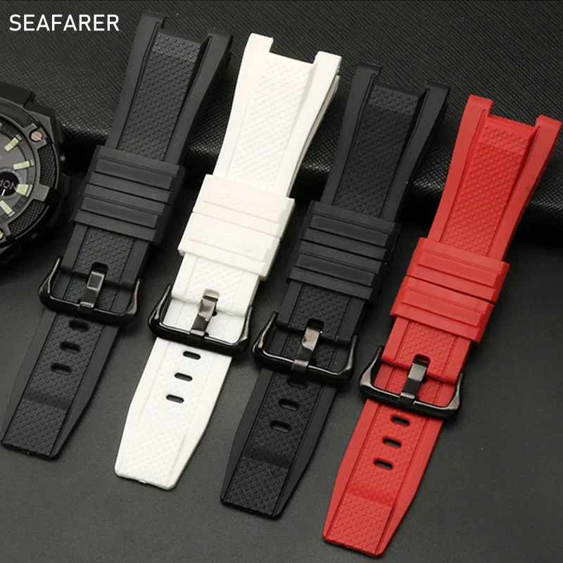 26*14 Rubber watchband for Casio  GST Series GST-210/W300/400G/B100 Waterproof Silicone watch band men straps Accessorie