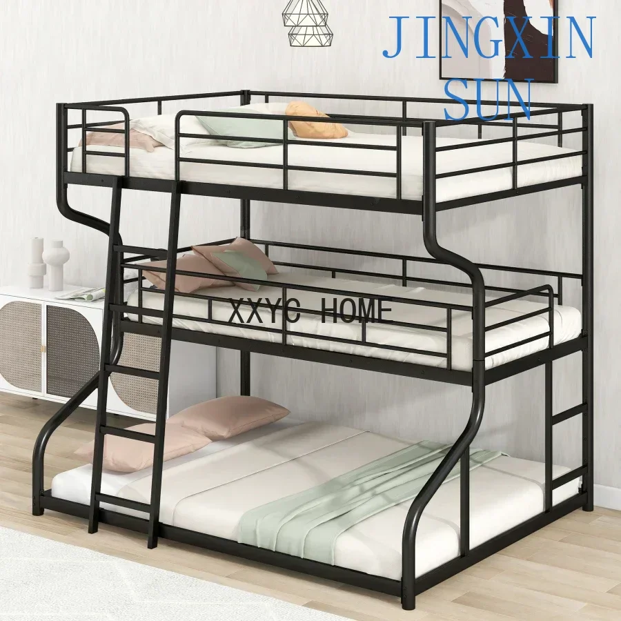 Triple Bunk Bed With Safety ,Long And Short Ladder