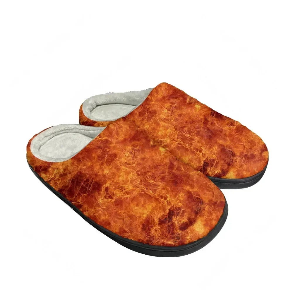 

Горячие новые модные хлопковые тапочки с крутым пламенем на заказ, мужские и женские плюшевые повседневные теплые тапочки для подростков, удобные термостойкие тапочки