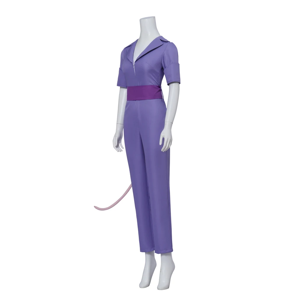 Gadget Hackwrench Cosplay Costume Jumpsuit For Women's Clothing Purple Bodysuit With Belt  Women Leisure Jumpsuit