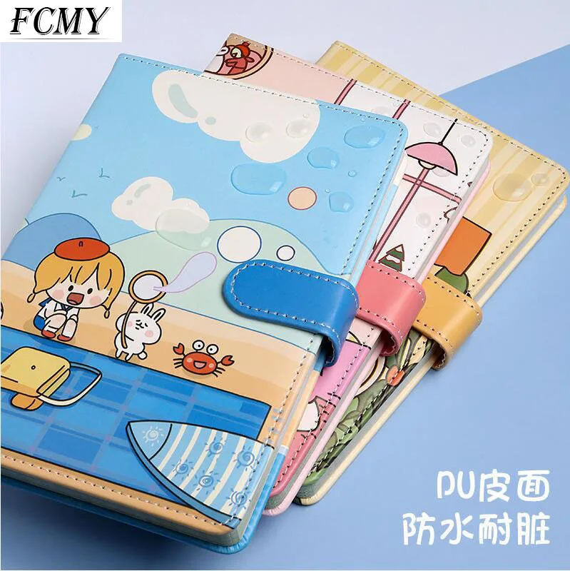 DIY Portable Small Cute Notebook Kawaii Note Books for Mini School Stationery Supply Handbook Painting Recording Magnetic Buckle