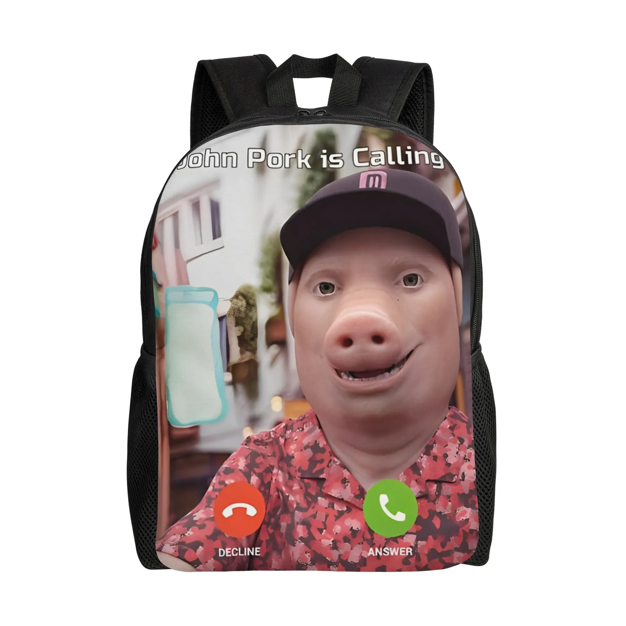 

Модный и забавный рюкзак John Pork: стильный школьный ранец из полиэстера с принтом для подростков, для кемпинга