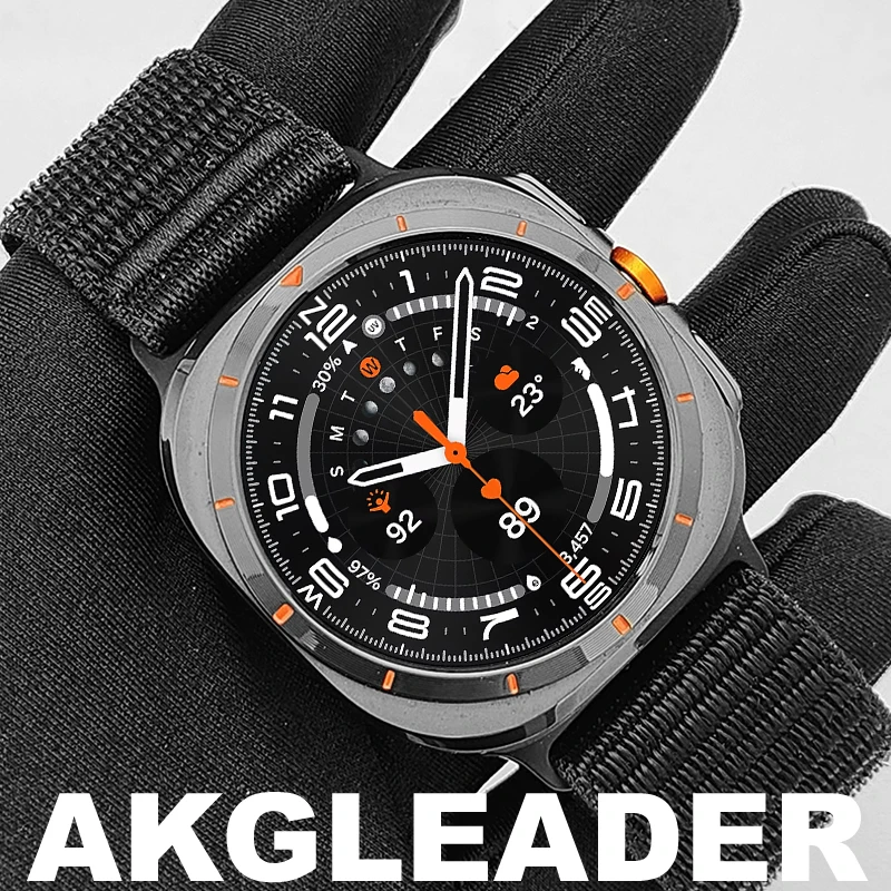 AKGLEADER Nylon quick-release watch band for Samsung Galaxy Watch 8 classic 46mm 40mm 44mm band for watch 7 Ultra 47mm strap