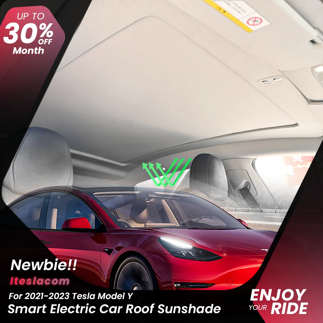 

Для Tesla Electric Modely Sunshade Sunroof выдвижной солнцезащитный козырек охлаждающий чехол для Tesla Model Y 2021-23 модификация интерьера