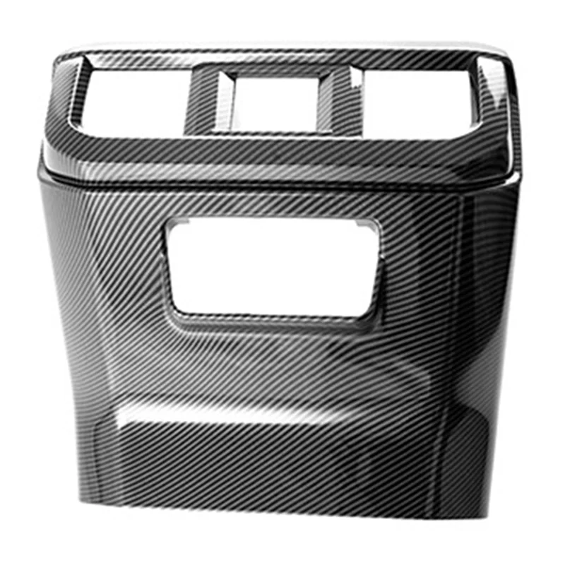 Rear Air Conditioner Vent Trim Anti-Kick Panel Cover for Ford Raptor F150 2021 2022 2023 Accessories ABS Carbon