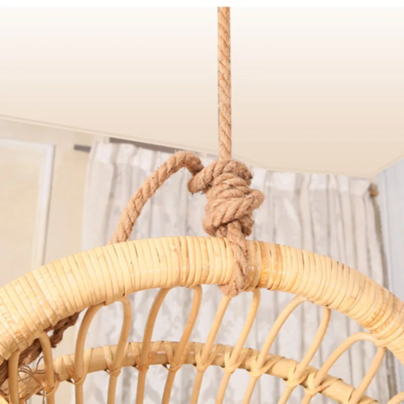 Bedroom Egg Hanging Chair Indoor Macrame Comfortable Rope Swing Chair Hoop Minimalistic Silla Jardin Exterior Home Furniture