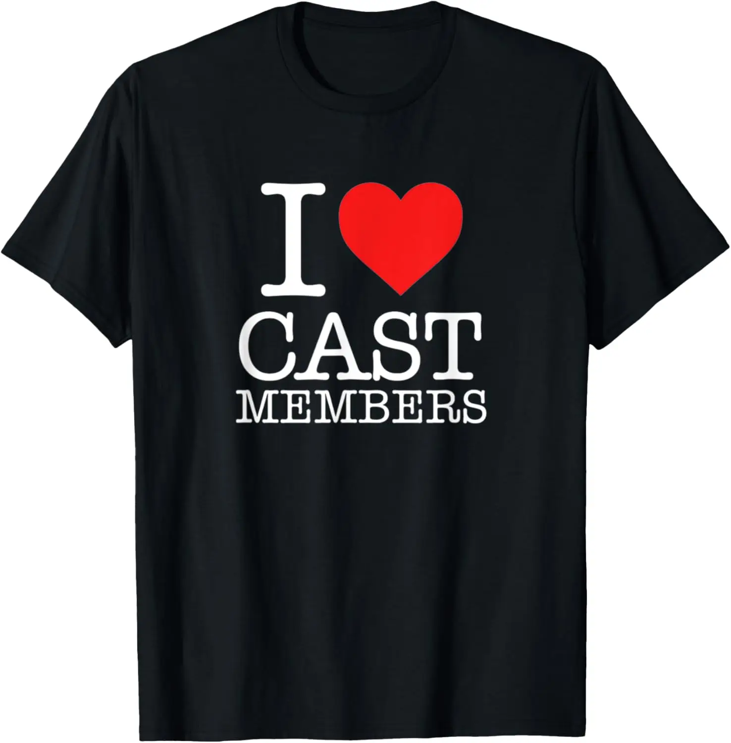 

Футболка с сердечками I Love Cast Members