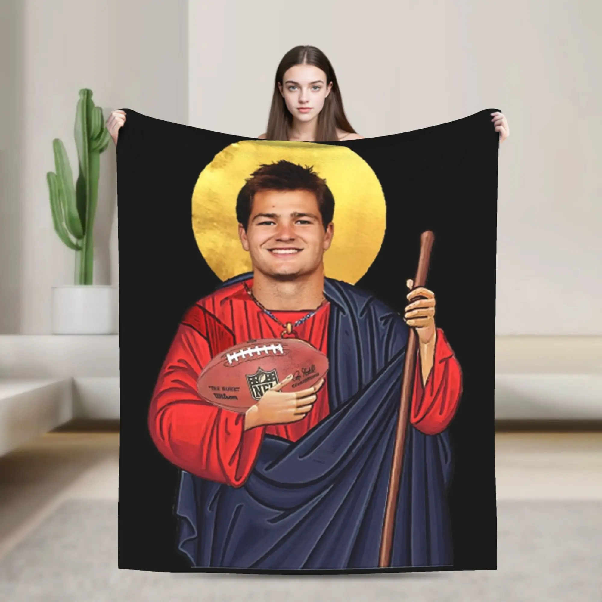 Drakes Mayes Throw Blanket for Couch  Fuzzy Soft Plush Blanket 50x60 Inches Multi-size Bedspreads for All Seasons