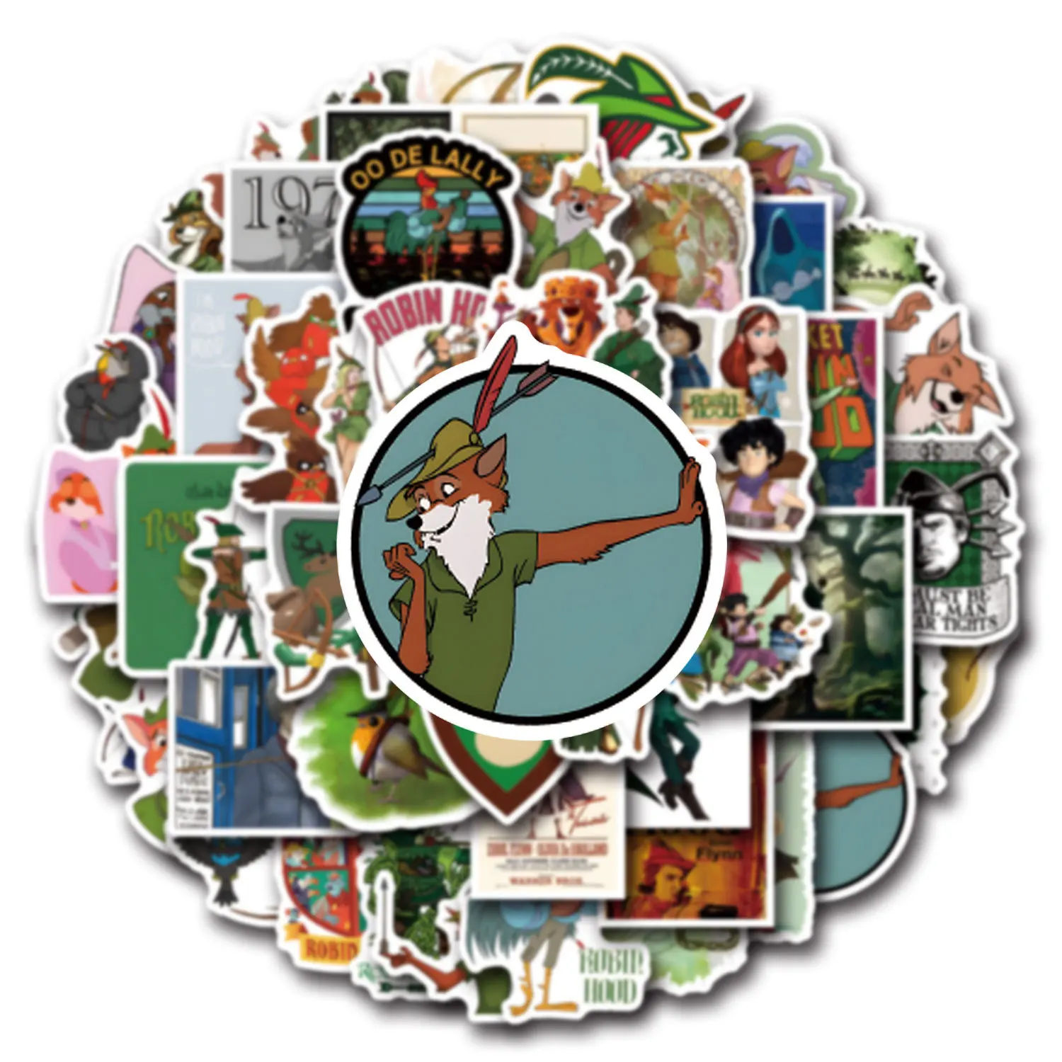 

10/30/55/110PCS New Robin Hood Disney Animated Movie Stickers Graffiti Decorative DIY Guitar Phone Laptop Water Cup Skateboard