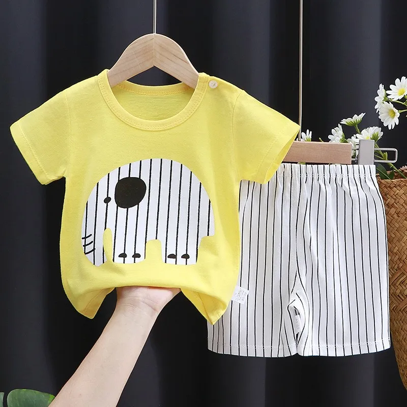 Baby Clothes Suits Cartoon Little Bear TShirt Shorts 2 Piece/Set Kids Boys Fashion Casual Costume New Short Sleeve Tracksuits