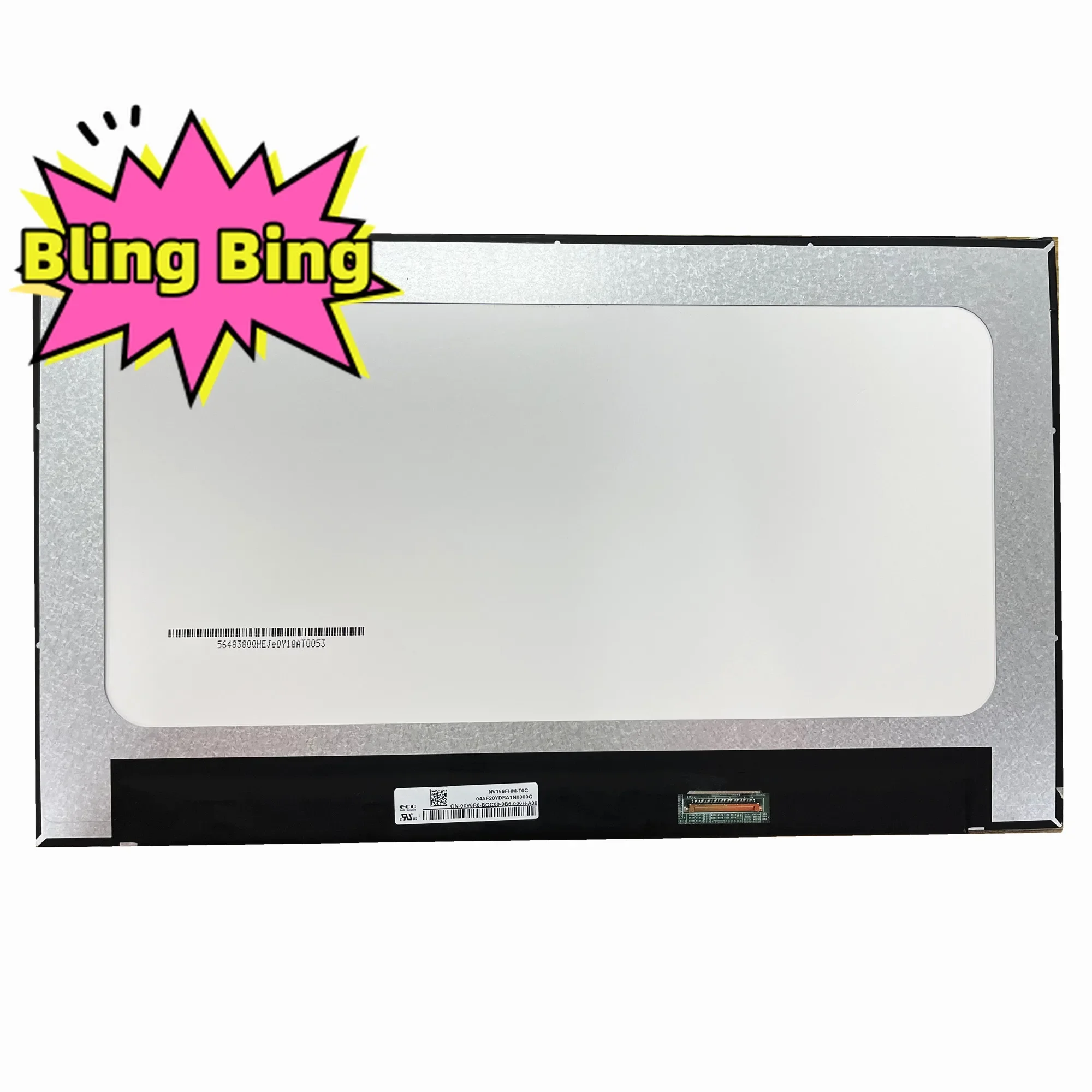 Panneau NV156FHM-T0C d'écran d'affichage à cristaux liquides d'ordinateur portable avec le NO-contact 15.6 ''pouce 1920*1080 EDP 40 BROCHES