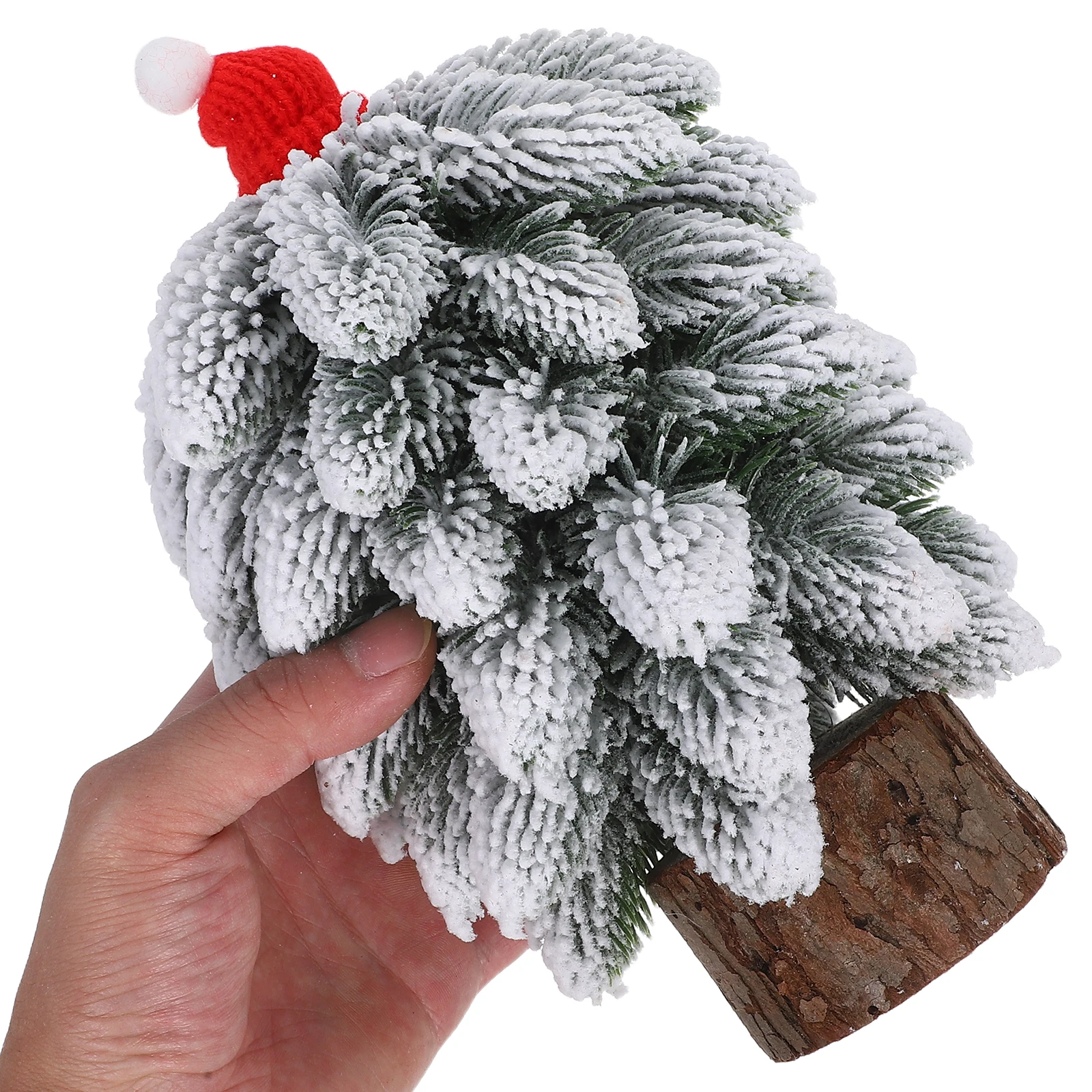 

Mini Christmas Tree Decorative Small Xmas Ornaments Plastic Miniatures for Crafts