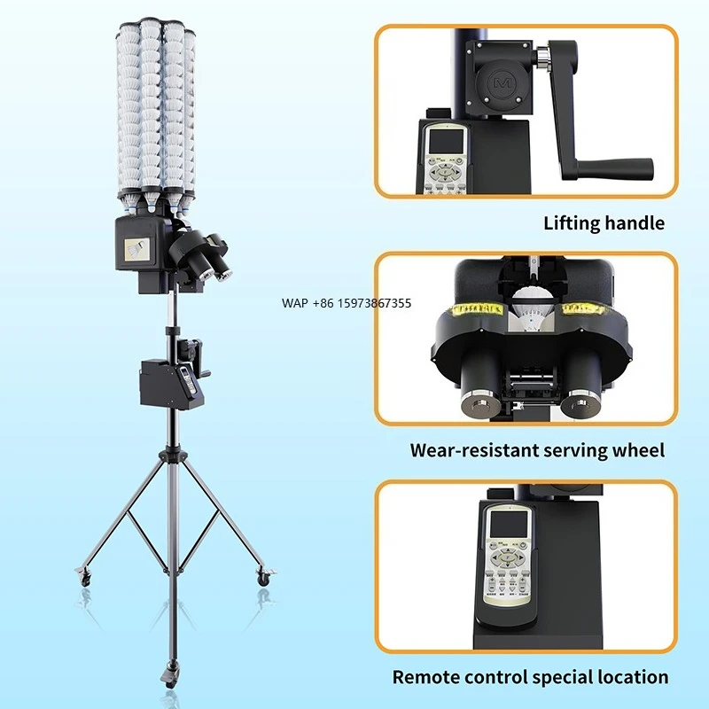 

SIBOASI Best Price Automatic Shuttlecock Serve Machine Badminton Launcher Machines B7