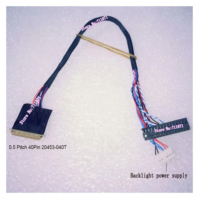 0.5 Pitch 40Pin 20453-040t LVDS 1ch 6bit layar WLED garis 13.3 14 15.6 inci 20453 040T LvDS 1ch 6Bit layar Lcd kawat kabel Line