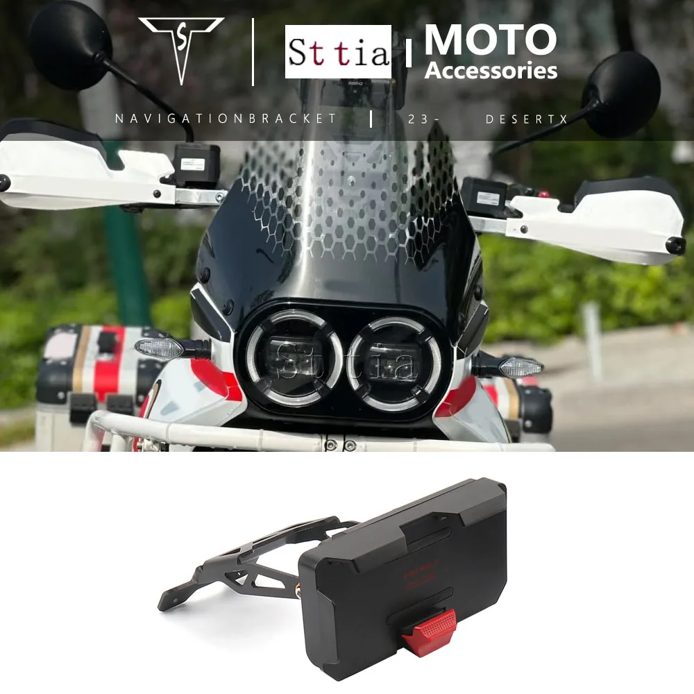

New DESERT X Motorcycle USB Wireless Charger GPS Phone Holder 22MM Navigation Bracket Mount Ducati Desert X DesertX 2023-