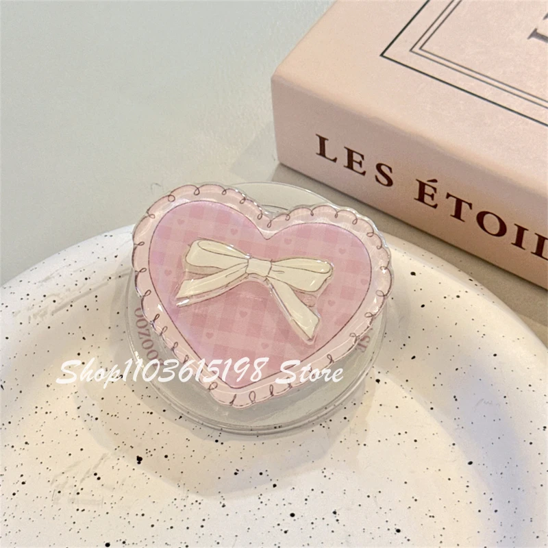 

Корейский милый бантик с сердечком, магнитный держатель для телефона Griptok Grip Tok, подставка для телефона, поддержка iPhone, Pad Magsafe Smart Tok