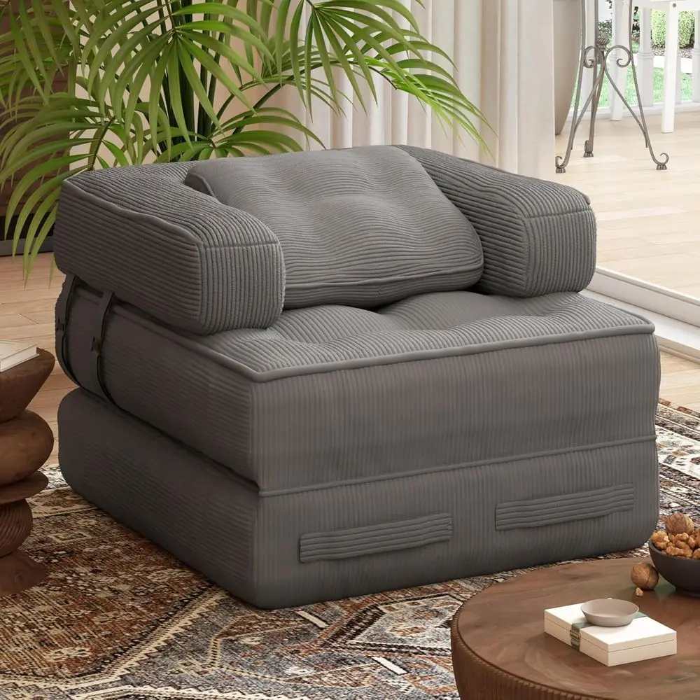 

Кресло-кровать для взрослых, трансформируемое, для гостиной или спальни, серое