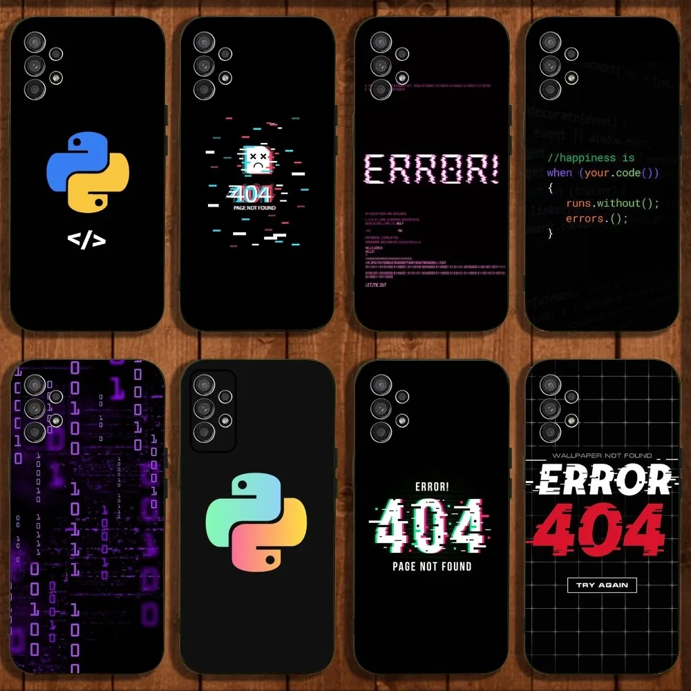 Programming Languages Phone Case For Samsung Galaxy A13,A21s,A22,A31,A32,A52,A53,A71,A80,A91 Soft Black Cover