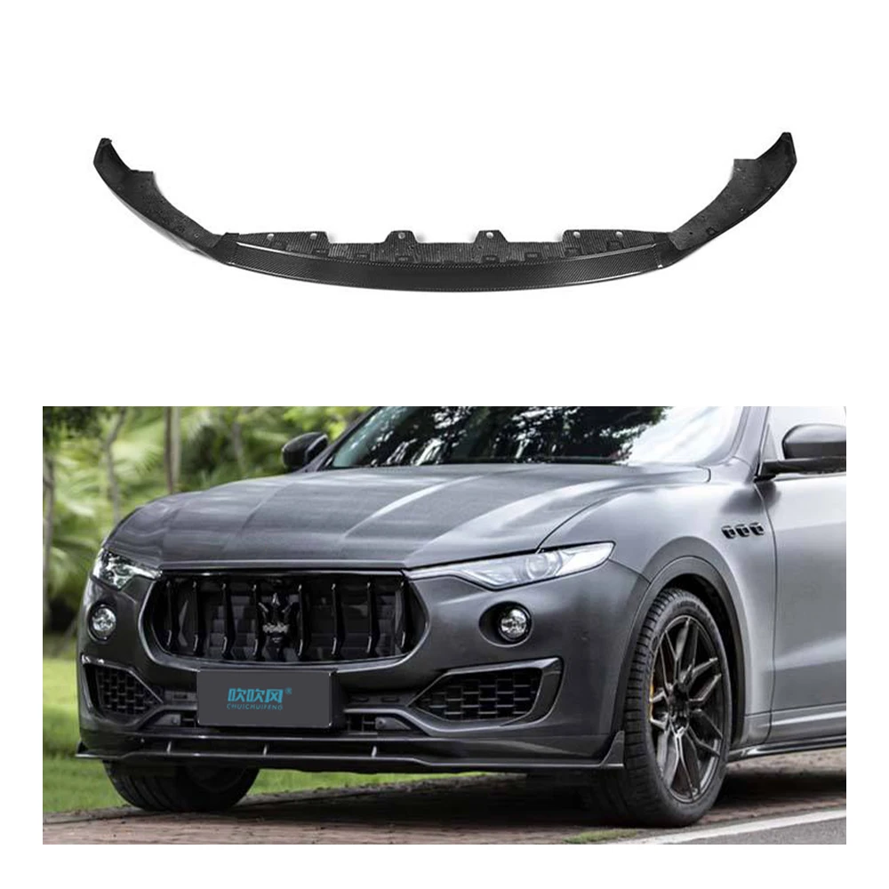 

OEM Customized Carbon Fiber Auto Parts Body Kit Upper Front Bumper Lip Diffuser Spoiler Splitter for Maserati Levante New