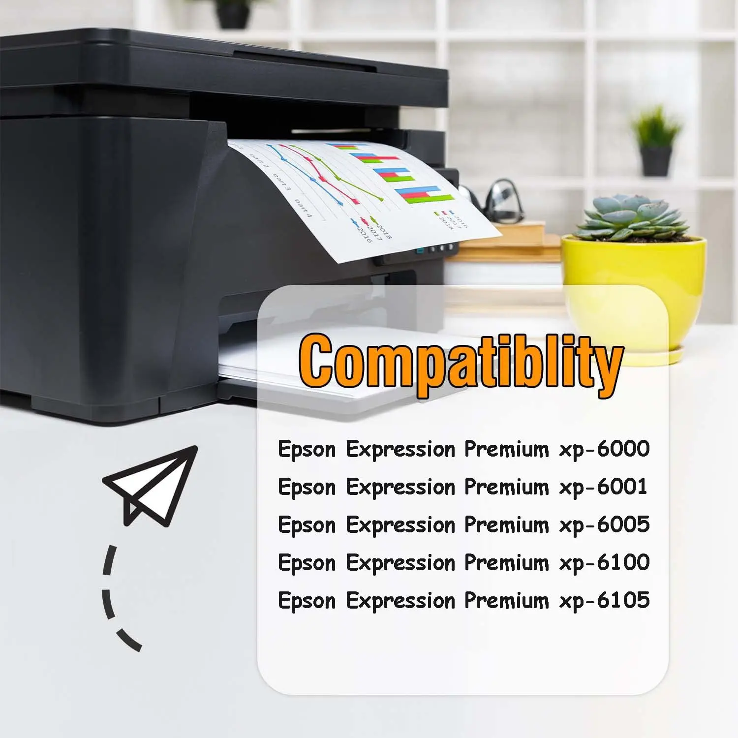 Jhaan 202XL Druckerpatronen Kompatibel mit 202 für XP-6100 XP-6000 XP-6105 Expression Premium XP-6005 (5er-Pack) – Detail 2