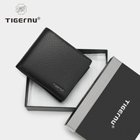 Tigernu Male Genuine Leather Wallets Men Luxury Mini Purse Men's Wallet Small Money Bag Card Wallet For Men Quality Slim Wallets