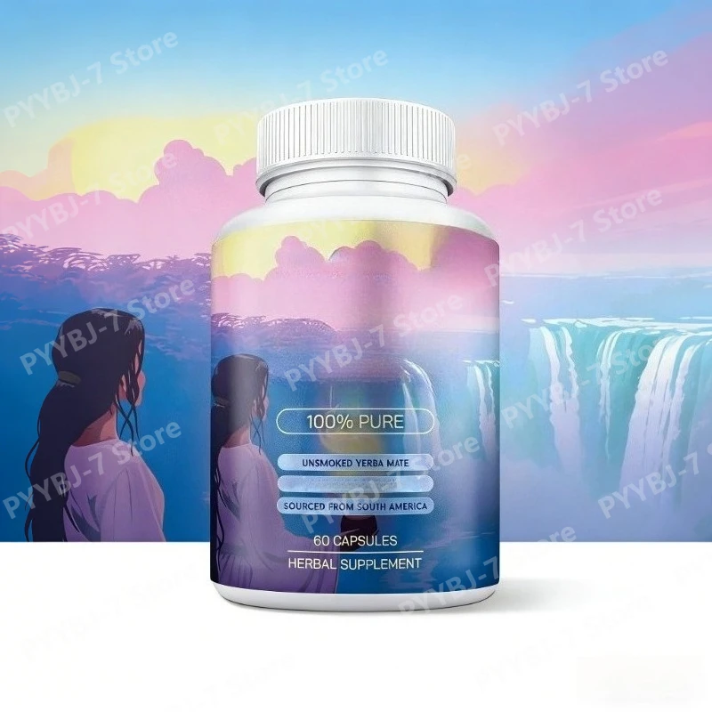 

100% Pure Plant Extract, High Potency Energy Focus No Jitters No Fillers Unsmoked Plant Based Supplement 60 Capsules
