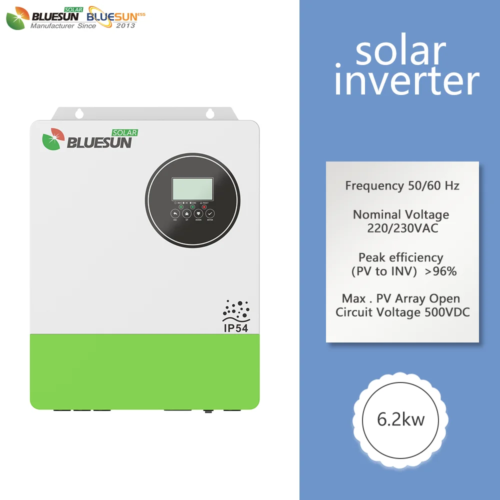 BLUESUN All In One Solar Power System 6.2kW With 10kWh 16kWh Battery LiFePO4 Compatible WiFi Monitoring RS485 Function